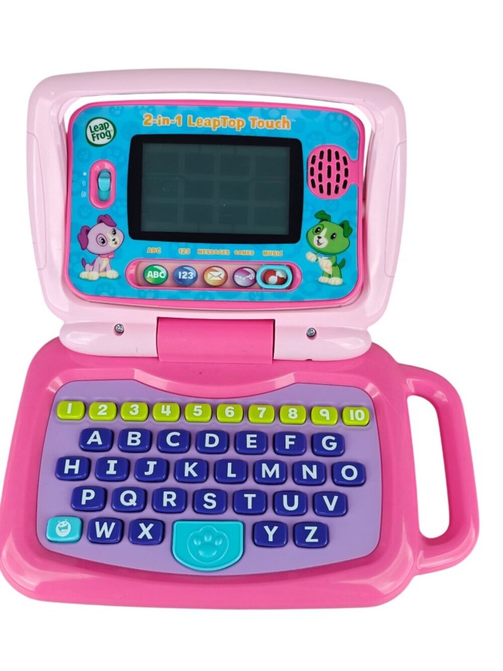 LeapFrog 2-In-1 LeapTop Touch Interactive Laptop Educational Toy Pink Teal
